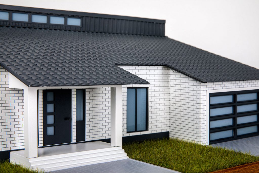 Modellbau web Haus weiss dach schwarz